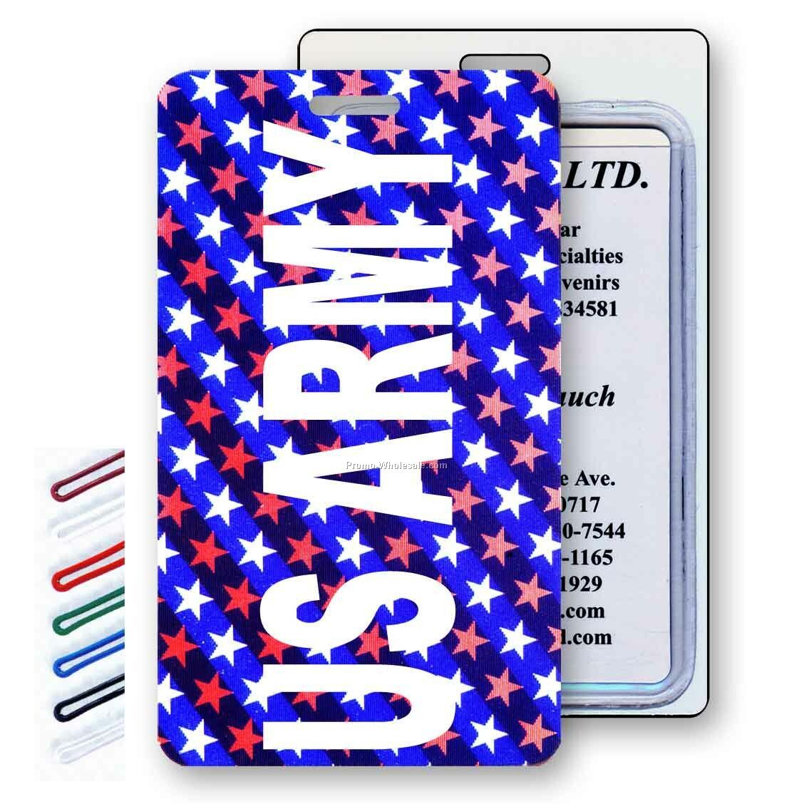 Lenticular Luggage Tags - Custom / Change Color / American Flags, Star