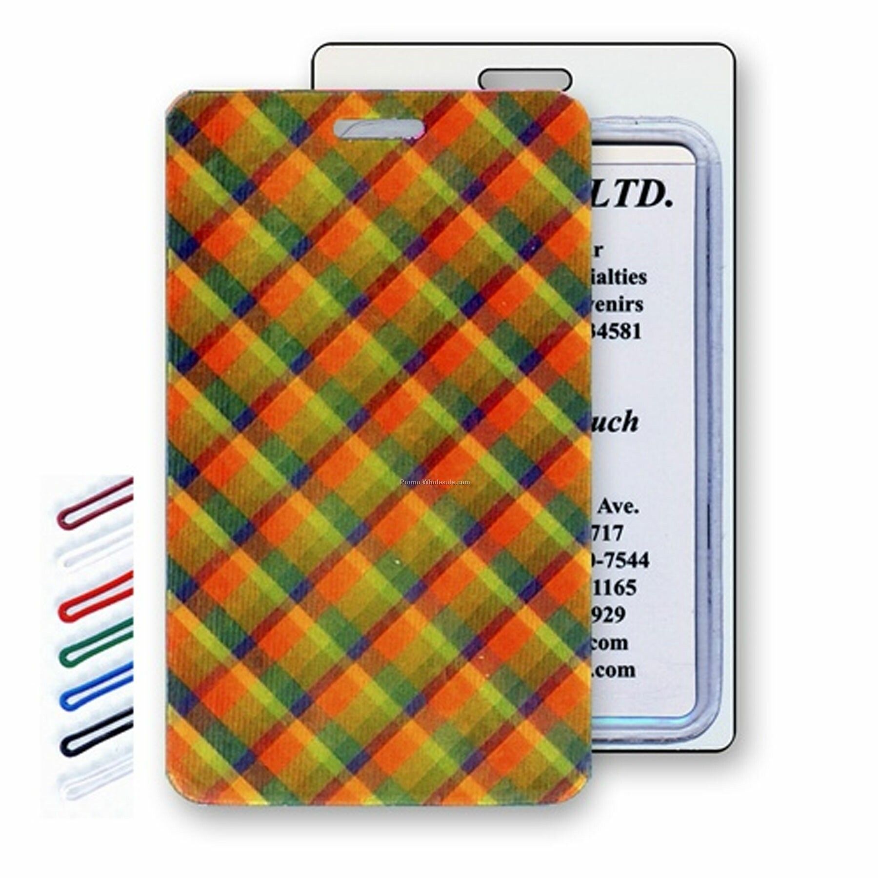 Lenticular Luggage Tags - Stock / Change Color / Vibrant Rainbow Color