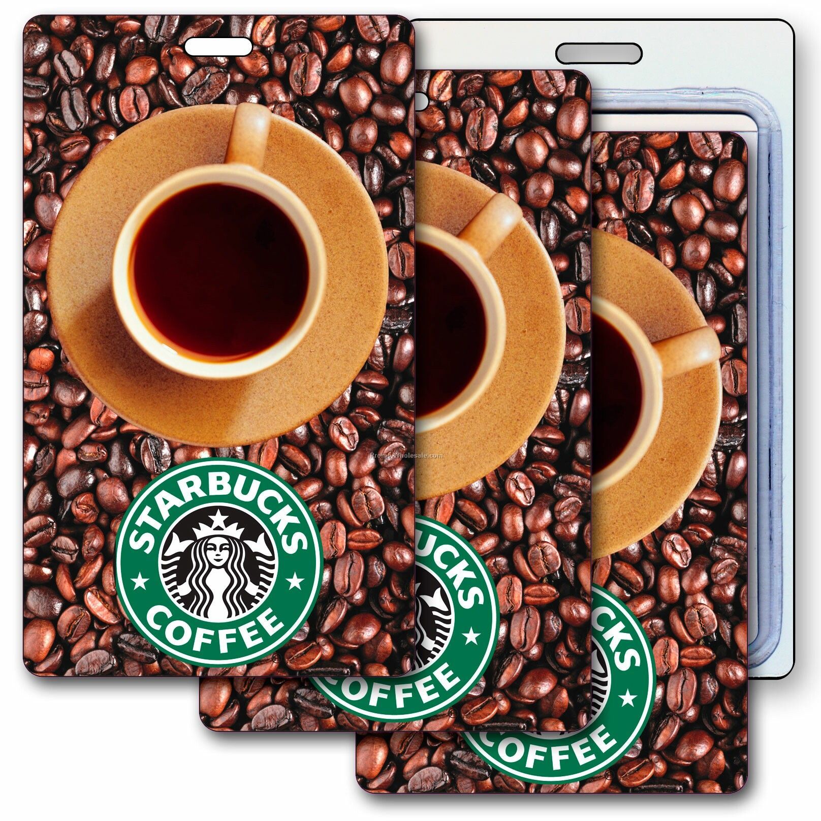 Luggage Tag 3d Lenticular Coffee Beans To Cup Stock Image - Imprint Product