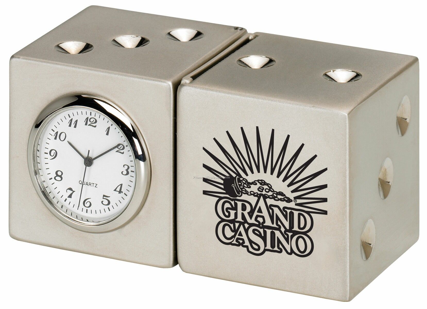 Metal Dice Clock With Picture Frame