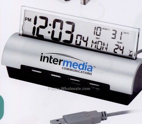 Minya 4 Ports USB Alarm Clock