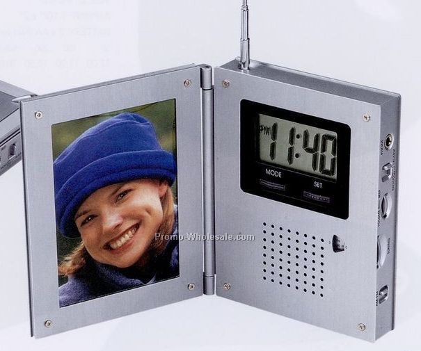 Minya AM/FM Radio Alarm Clock W/Picture Frame