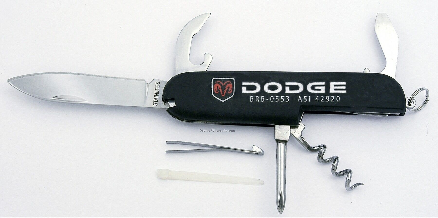 Multi Purpose Pocket Knife W/ Rubberized Handle (3-1/2"x3/4")