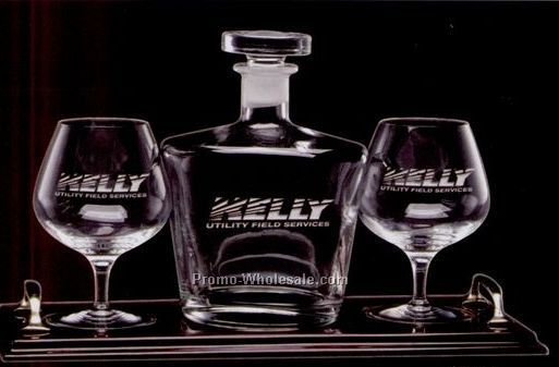 Napoleon 4 Piece Set (Tray, Decanter, 2 Brandies)