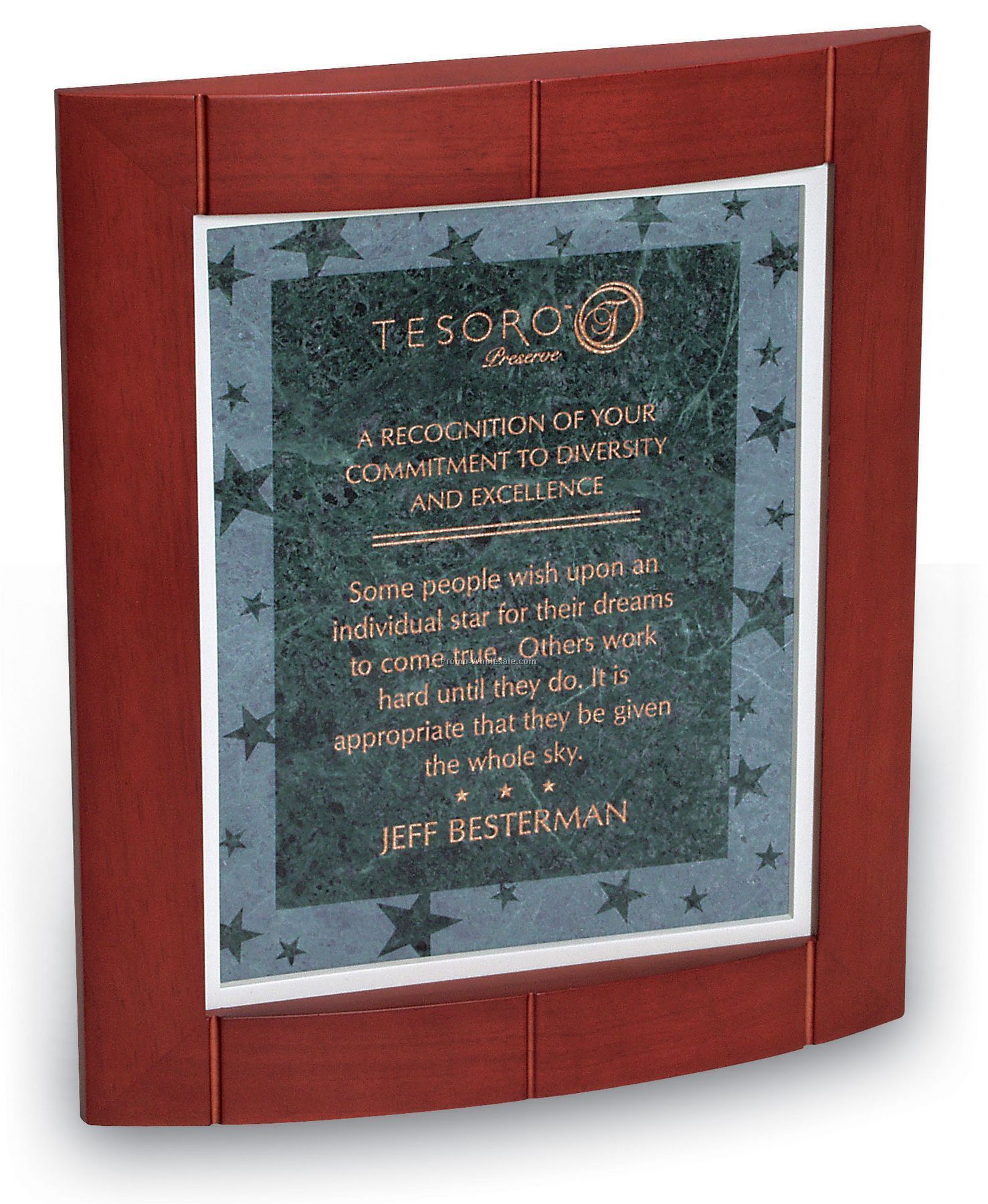 Nebula Large Green Marble Motivation Frame/ Plaque