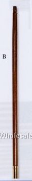 Oak Finish Hardwood Parade Flagpole W/ Brass Joints (8'x1-1/4")