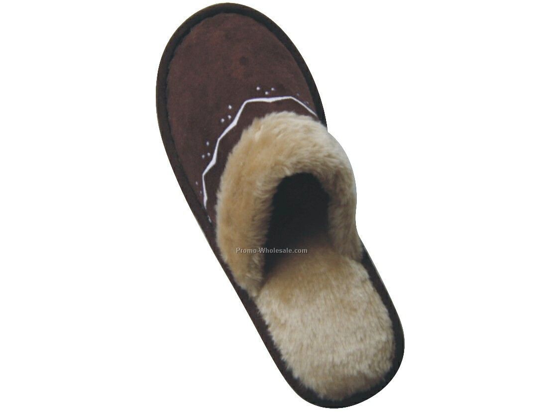 Plush Slippers For Winter W/Pvc Bottom