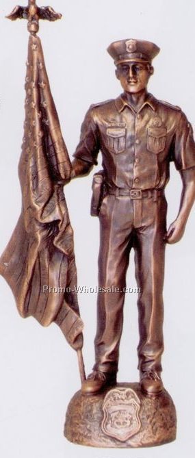 Policeman Figurine-antique Bronze Finish