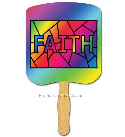 Religious Hand Fans/Faith Stained Glass