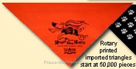 Rotary Printed Large Triangle 100% Cotton Import Bandanna