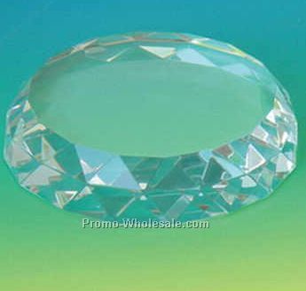 Round Crystal Paper Weight (Screened)