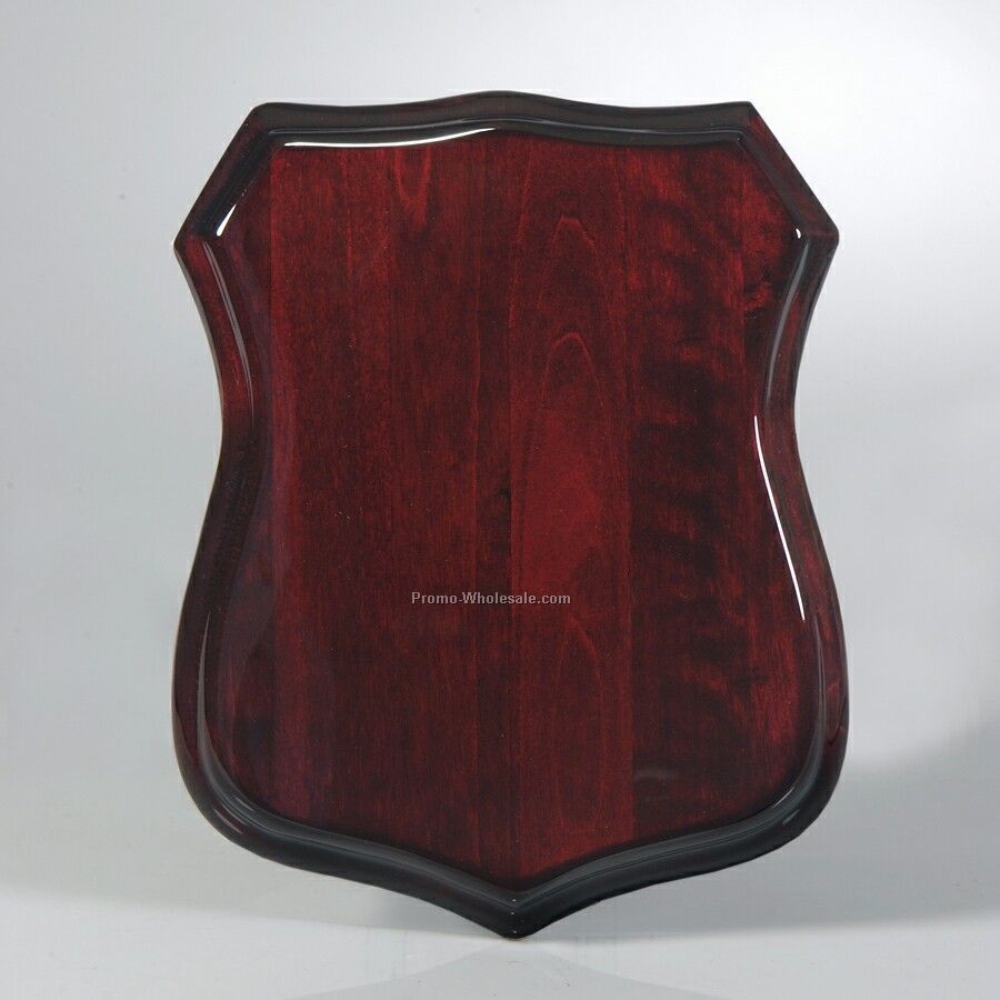 Shield Shape Rosewood Plaque - 10"x 8"x 1"