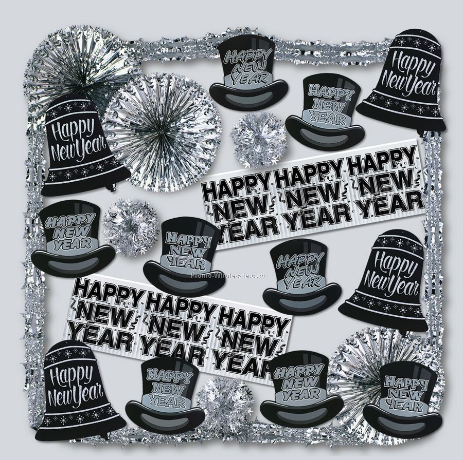 Shimmering Silver New Year Decorating Kit