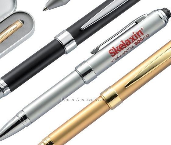 Silver Massager Twist-action Ballpoint Pen