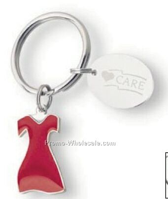 Split Ring Key Holder With American Heart Association Red Dress Charm