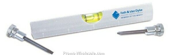 Technocrat 4" Ruler W/ Level & Screwdrivers