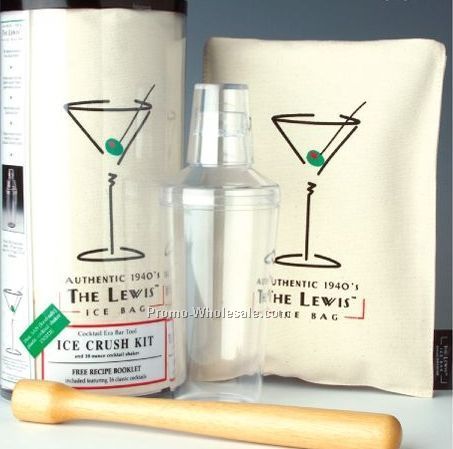 The Lewis Ice Bag With Acrylic Cocktail Shaker
