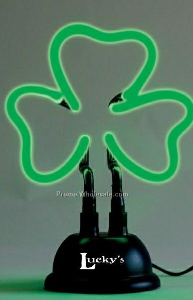 USB Neon Shamrock Desk Light