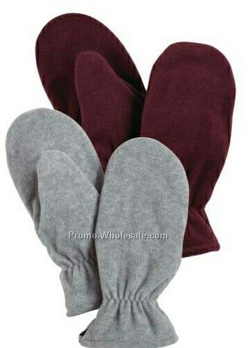 Wolfmark Charcoal Fleece Zip Mitten