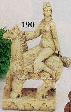 Woman Riding Horse Sculpture