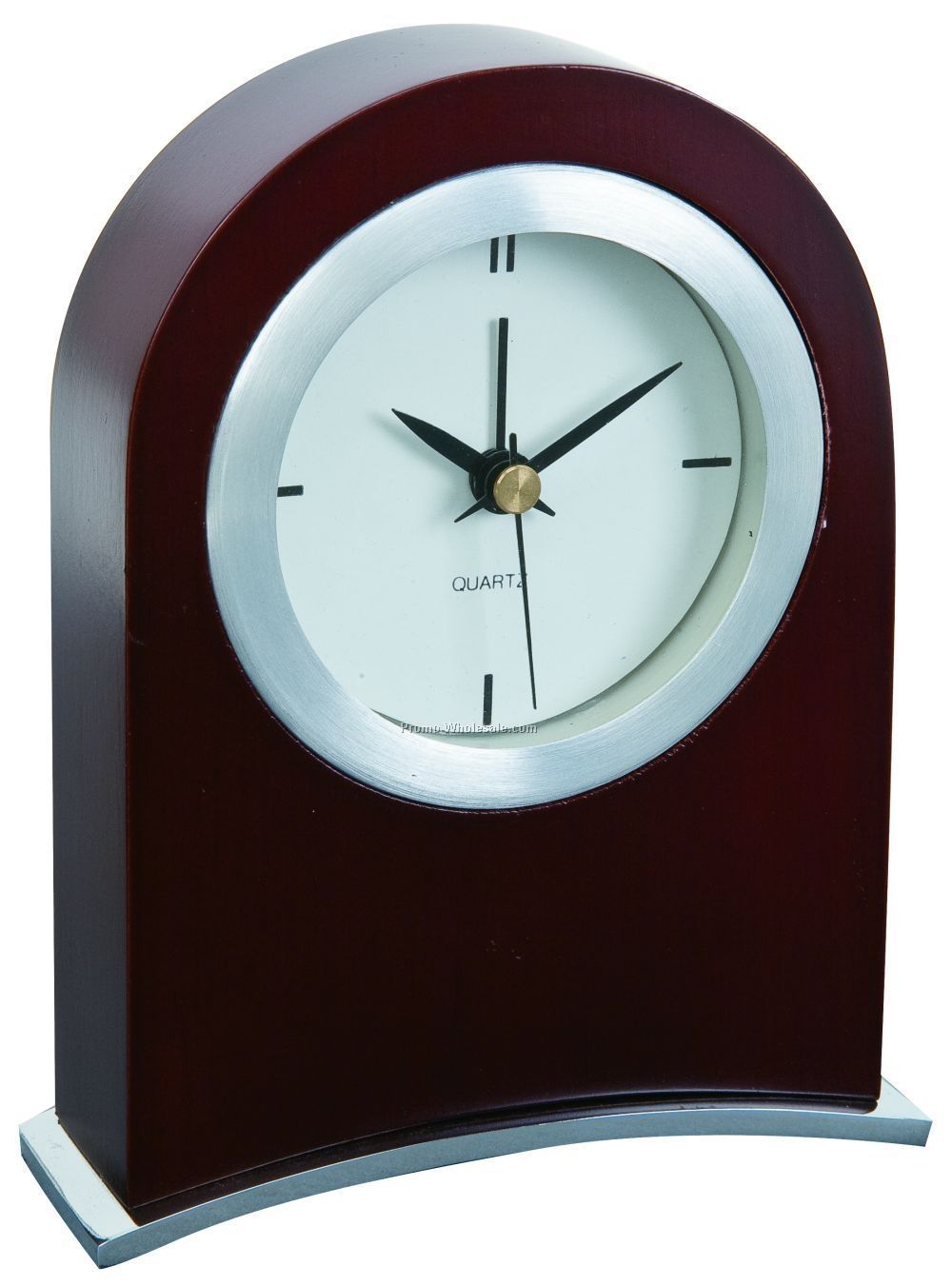 Wood Arched Desk Clock