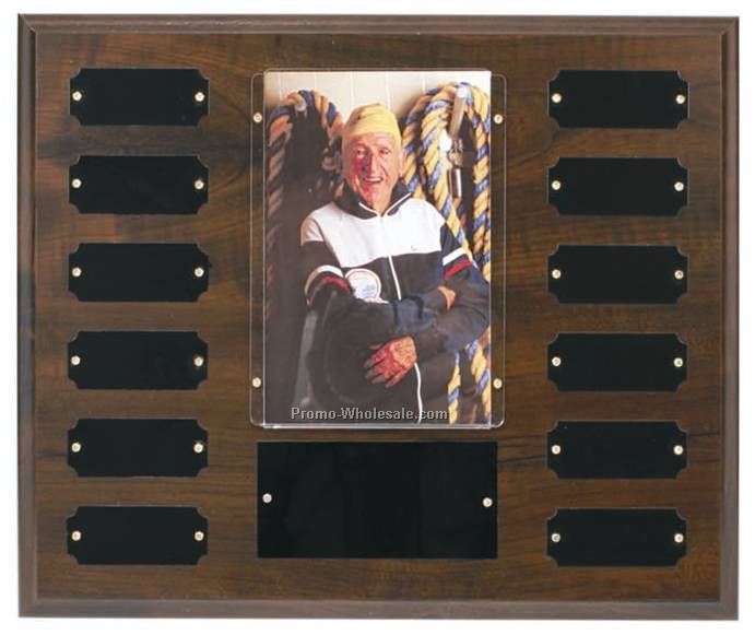 10-1/2" X 13" Cherry Finish Perpetual Photo Plaque