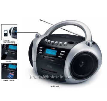 10.5"x5.88"x10.25" Portable Mp3/CD With Digital AM/FM Tuner