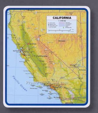 10"x8-1/2" Florida Map Mouse Pad With Political View