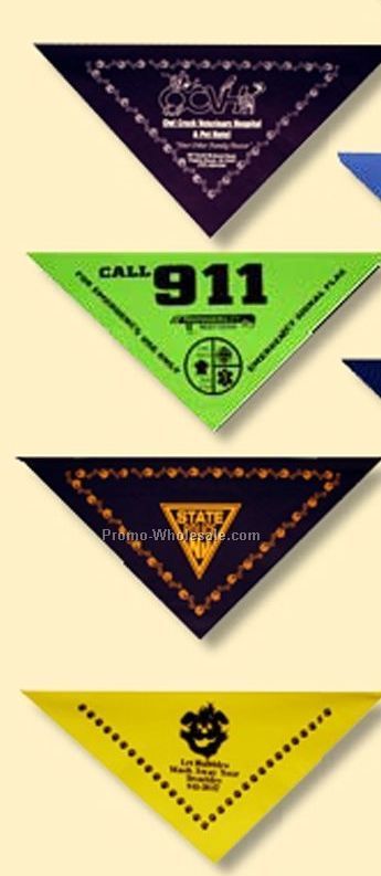 100% Cotton Import Small Triangle Bandanna - 14"x14"x19" (Screen Printed)