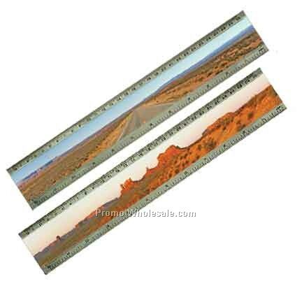 12" Acrylic Ruler; 3d Lenticular; Monument Valley Image - Stock, Blanks