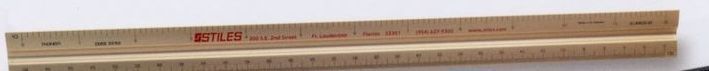 12" Combination Solid Standard Triangular Drafting Scale