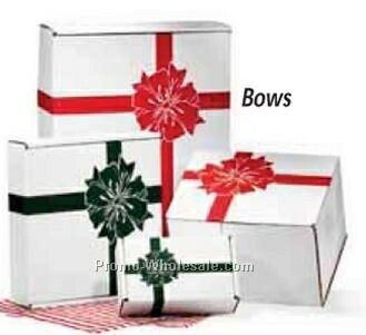 12"x12"x3" Traditional Holiday Favorite Green Bows