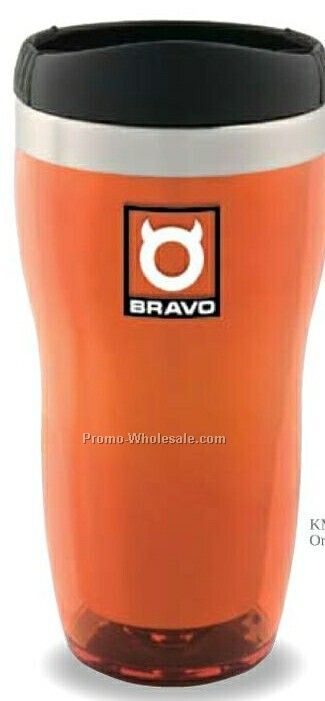 16 Oz. Sovrano Obrigal Orange Acrylic/ Stainless Steel Tumbler