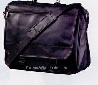 16"x13-1/2"x6-1/4" Toppers Simulated Leather Expandable Brief Bag