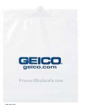 16"x18"x3" 2-1/2 Mil. White Poly-draw Bags W/ 3" Gusset