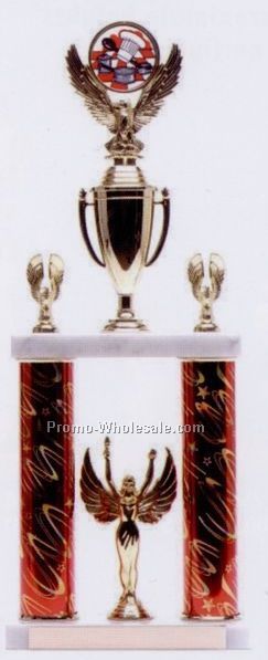 19-1/4" 2 Tier Trophy W/ Insert Holder