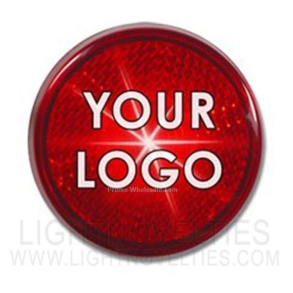 2" Light Up Reflector - Round (Red)