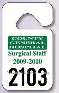 2-3/4"x4-3/4" Standard Hang Tag Parking Permit (.035" Polyethylene)