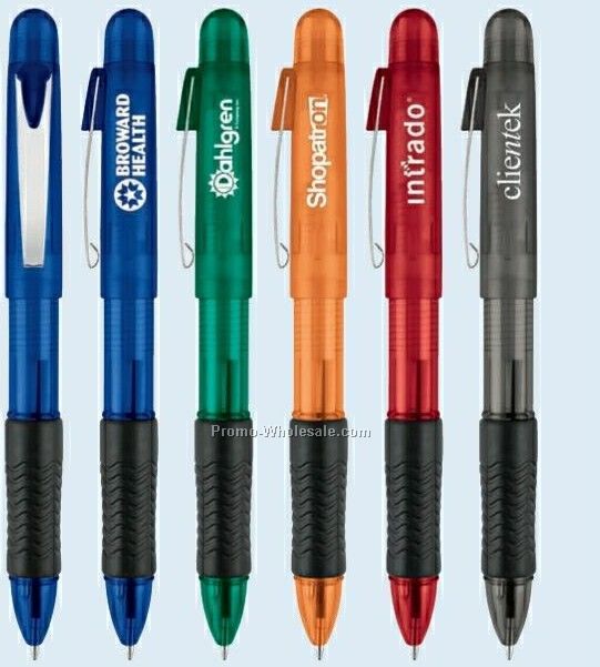 2-in-1 Trendy Translucent Ballpoint Pen/ Mechanical Pencil
