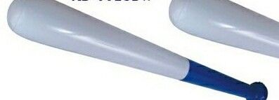 28" White / Blue Inflatable Baseball Bat