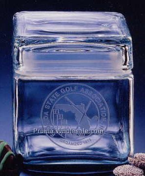 28 Oz. Square Crystal Canister