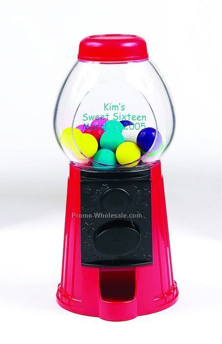 3-1/2"x3-1/2"x6" Purple Gumball- Candy Dispenser Machine