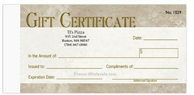 3-5/8"x7" 2 Part Gift Certificate Snap Sets
