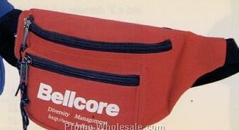 3 Pocket Polyester Fanny Pack 8"x4-1/2"x3"