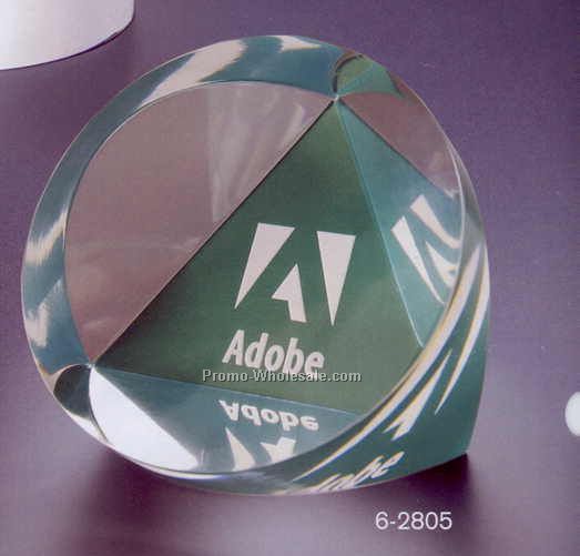 3"x1-5/8" Acrylic Faceted Cylinder Award