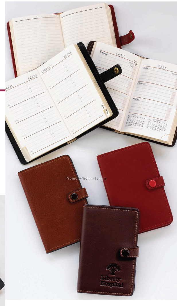 3"x4-1/2"x1/2" Business Leather Purse Size Address Book