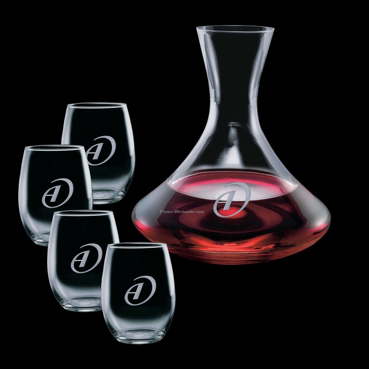 32 Oz. Carafe & 4 Stanford Wine Glasses