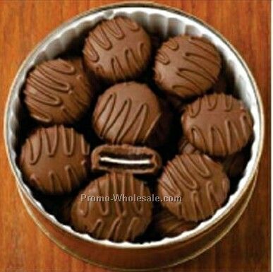 34 Oz. Chocolate Covered Cookies Custom Gift Tin