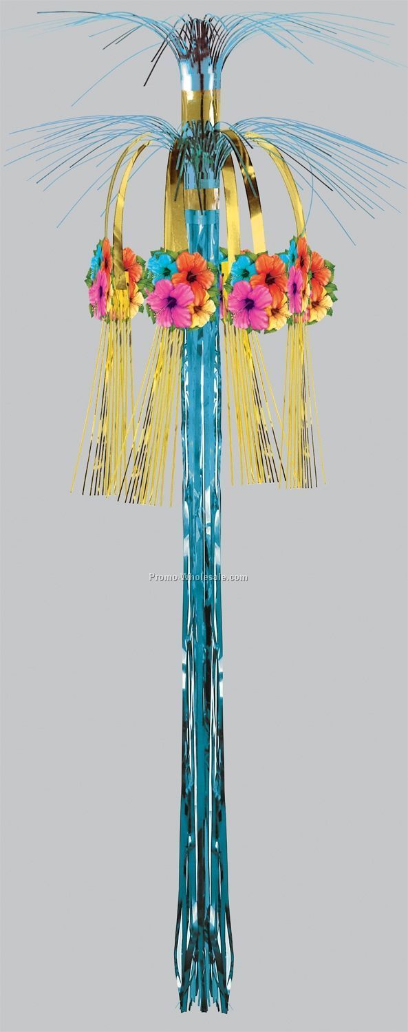 36" Hibiscus Cascade Hanging Column