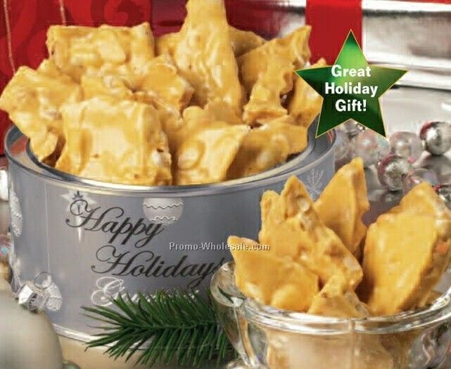 36 Oz. Buttery Peanut Brittle Can W/ Custom Label